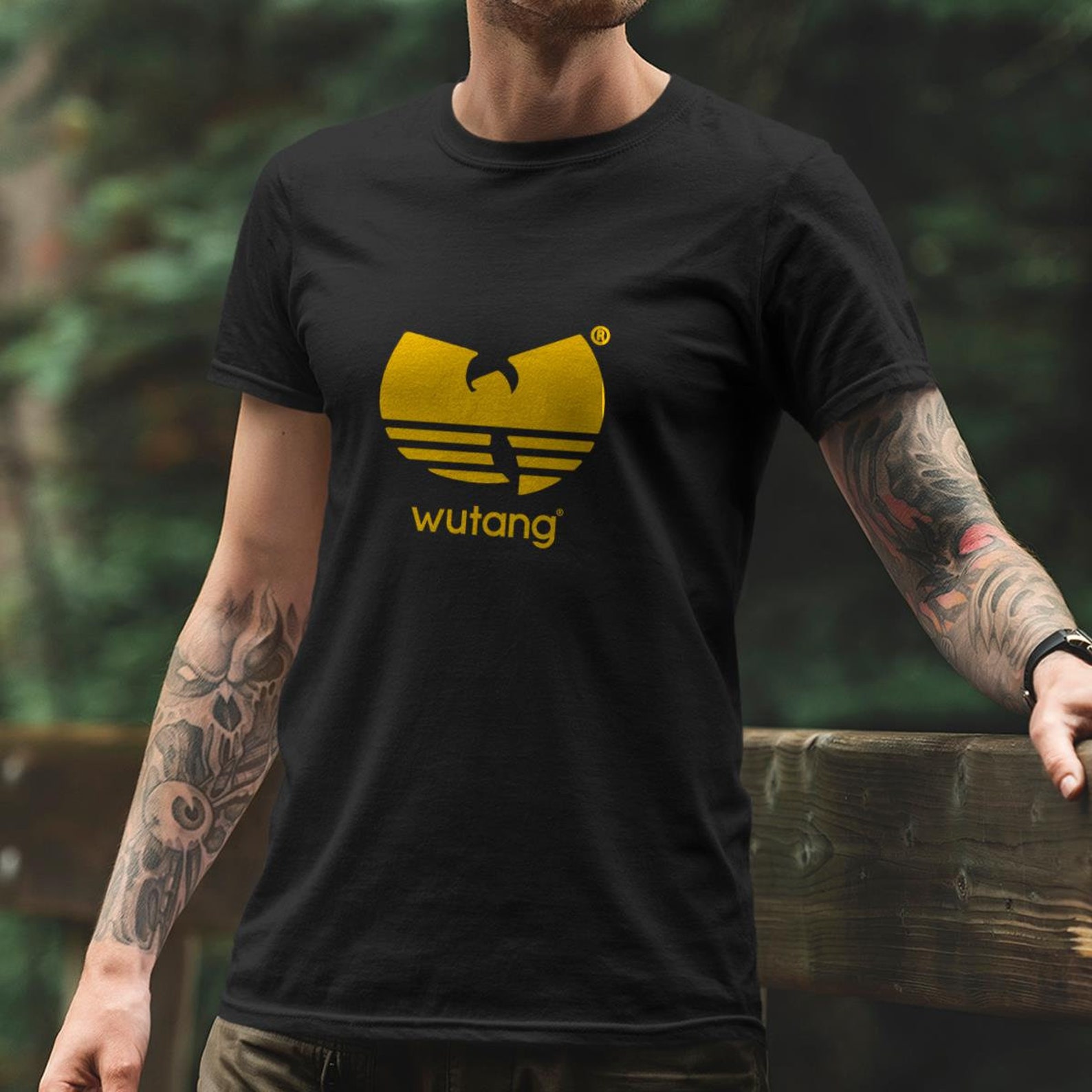 Wtang Sports Edition Yellow Graphic Tee Classic Vintage Mens | Etsy