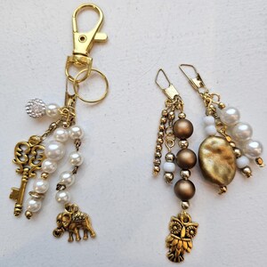 Glam Pearl Girl TRIO - A Pearl Girl Bag Charm/keyfob & and TWO Pearl Girl Bling Sneaker Charms