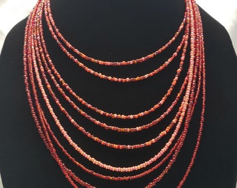 Red Layered Necklace