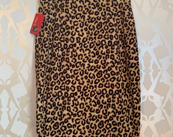 Leopard Pencil Medium *Scully Skirt* High waistedGreat Stretch Quality Great Fit MEDIUM 8/10