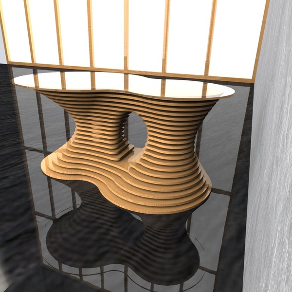 Parametric coffee table S shape