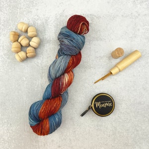 Tranquil Autumn Sock Yarn - hand dyed yarn, sock yarn, wool yarn, merino yarn, superwash yarn