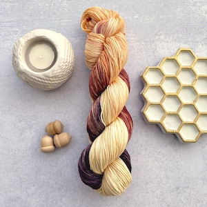 Honey Hive Sock Yarn - hand dyed yarn, sock yarn, merino wool yarn, knitting yarn, fall yarn