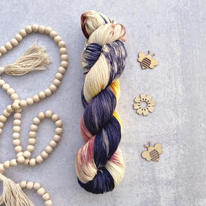 Honeybee Harvest Sock Yarn - hand dyed yarn, sock yarn, merino wool yarn, knitting yarn, fall yarn