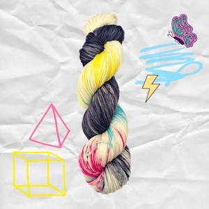 Mix Tape DK Weight Yarn - hand dyed yarn, merino wool yarn, crochet yarn, variegated yarn