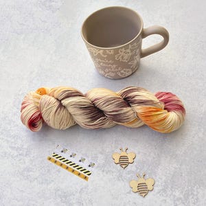 Wildflower Honey Sock Yarn - hand dyed yarn, sock yarn, merino wool yarn, knitting yarn, fall yarn