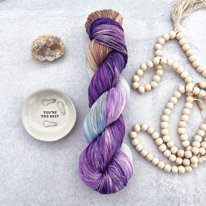 Amethyst Dream Sock Yarn - hand dyed sock yarn, fingering weight yarn, merino wool yarn, gifts for knitters