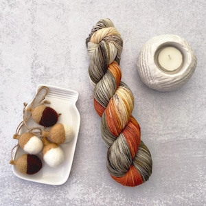 Harvest Meadow Sock Yarn - hand dyed yarn, sock yarn, merino wool yarn, knitting yarn, fall yarn