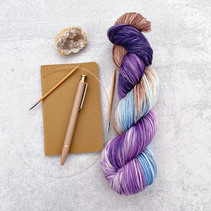 Amethyst Dream DK Weight Yarn - hand dyed yarn, merino wool yarn, crochet yarn, variegated yarn