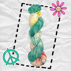 Jelly Pop Sock Yarn - hand dyed sock yarn, fingering weight yarn, merino wool yarn, gifts for knitters