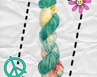 Jelly Pop Hand Dyed Sock Yarn - Superwash Merino, Fingering Weight