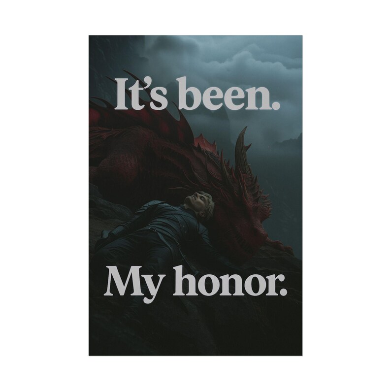 Fourth Wing - Its Been My Honor Poster | Dragon scene, fantasy wall art bild 7