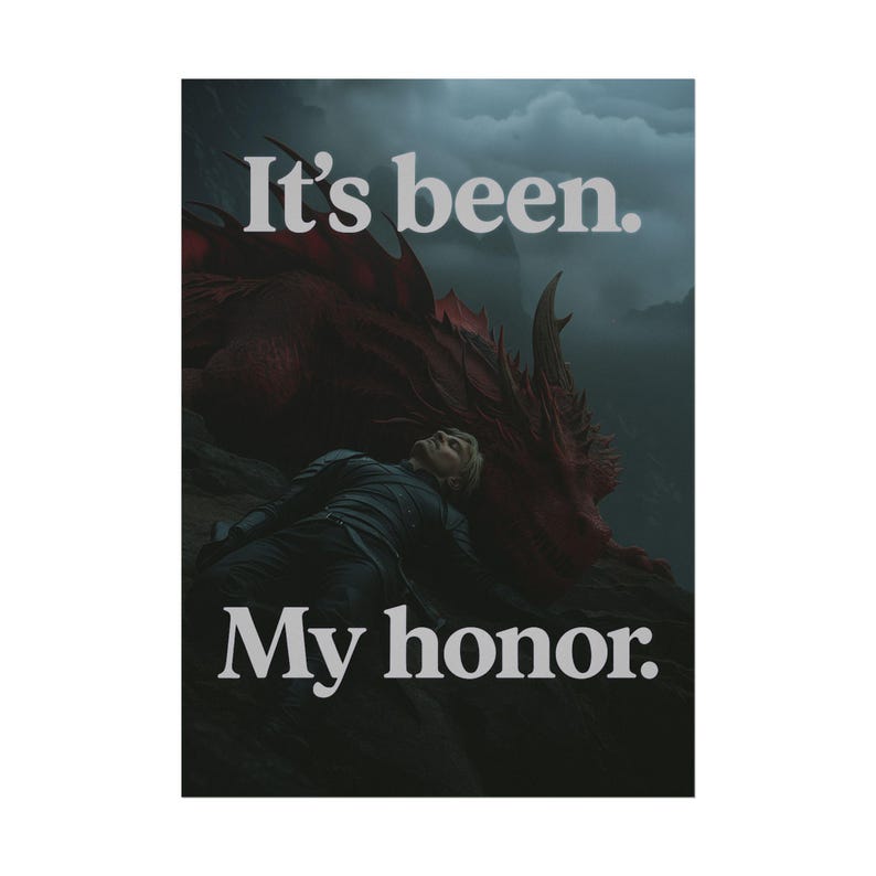 Fourth Wing - Its Been My Honor Poster | Dragon scene, fantasy wall art bild 4