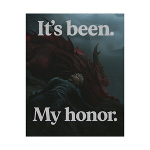 Fourth Wing - Its Been My Honor Poster | Dragon scene, fantasy wall art bild 5