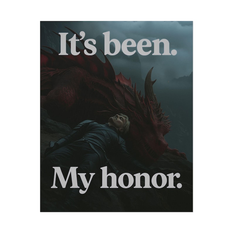 Fourth Wing - Its Been My Honor Poster | Dragon scene, fantasy wall art bild 5