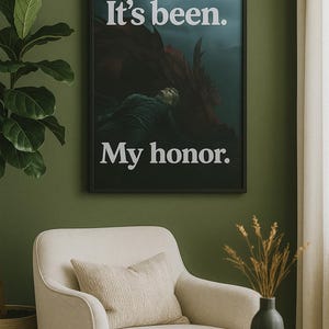Fourth Wing - Its Been My Honor Poster | Dragon scene, fantasy wall art bild 2