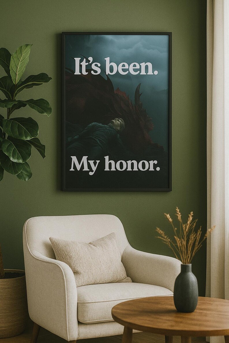 Fourth Wing - Its Been My Honor Poster | Dragon scene, fantasy wall art bild 2