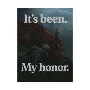 Fourth Wing - Its Been My Honor Poster | Dragon scene, fantasy wall art bild 3