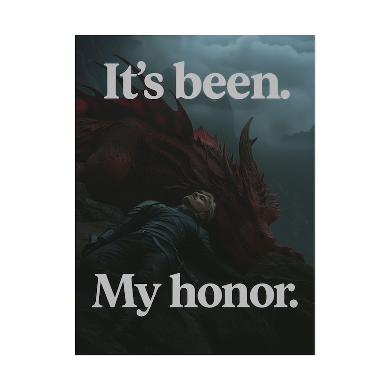 Fourth Wing - Its Been My Honor Poster | Dragon scene, fantasy wall art bild 3