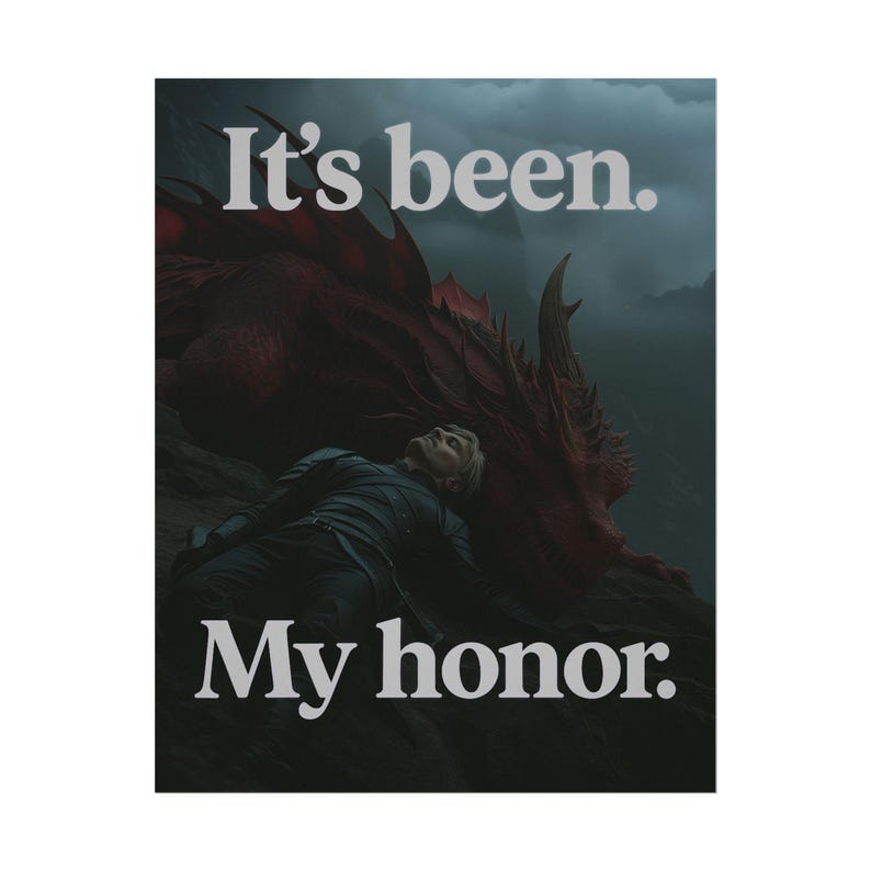 Fourth Wing - Its Been My Honor Poster | Dragon scene, fantasy wall art bild 6