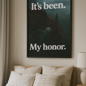 Fourth Wing - Its Been My Honor Poster | Dragon scene, fantasy wall art bild 1
