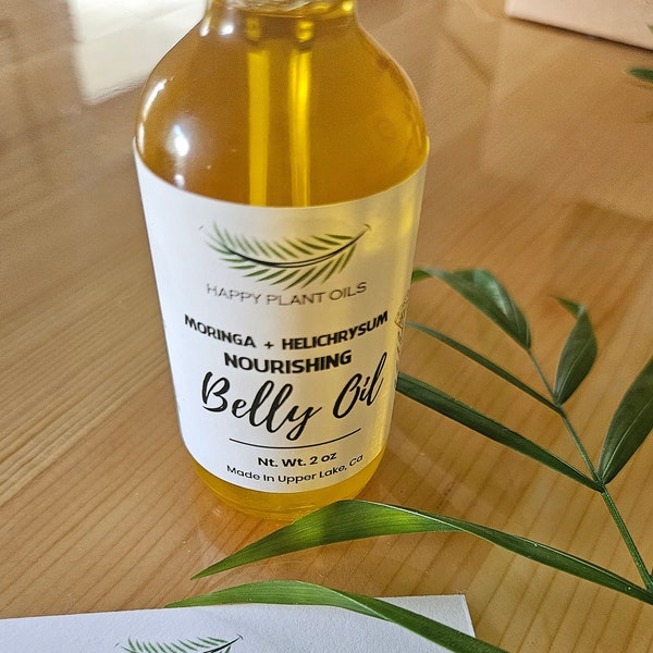 Organic Belly Oil, Body Oil, Moringa Oil, Body Oil for Soft Skin