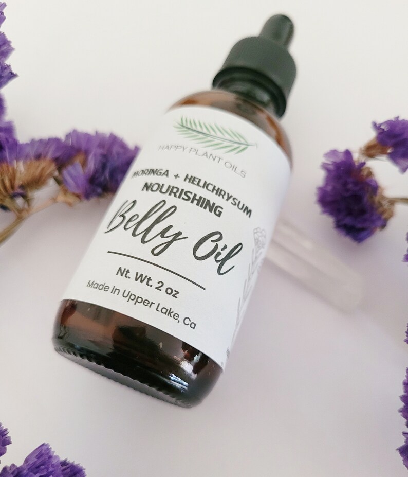Moringa Helichrysum Nourishing Belly Oil Organic Belly Oil Etsy