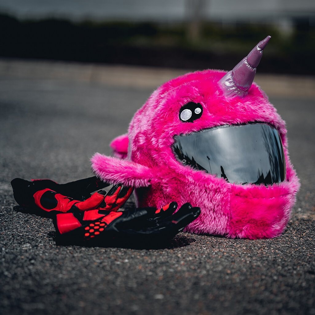 Pink Narwhal Motorcycle Helmet Cover Funny Helmet Cover Gift Etsy
