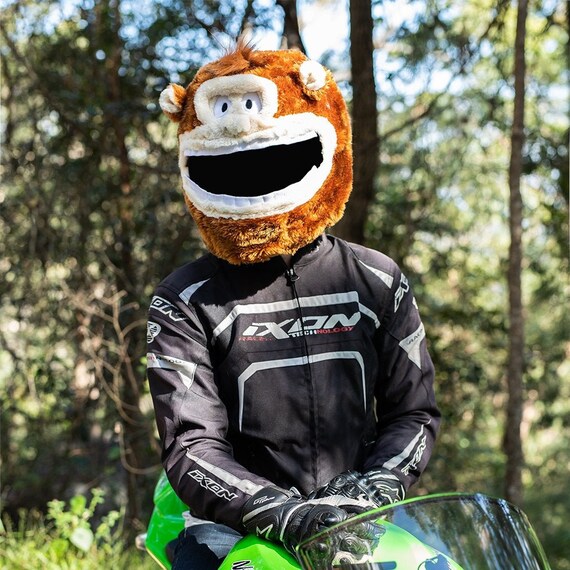 Couverture de casque de moto de singe, couverture drôle de casque, cadeau  pour le cavalier de moto, couverture pour le casque, couverture de casque de  nouveauté, casque de moto damusement 