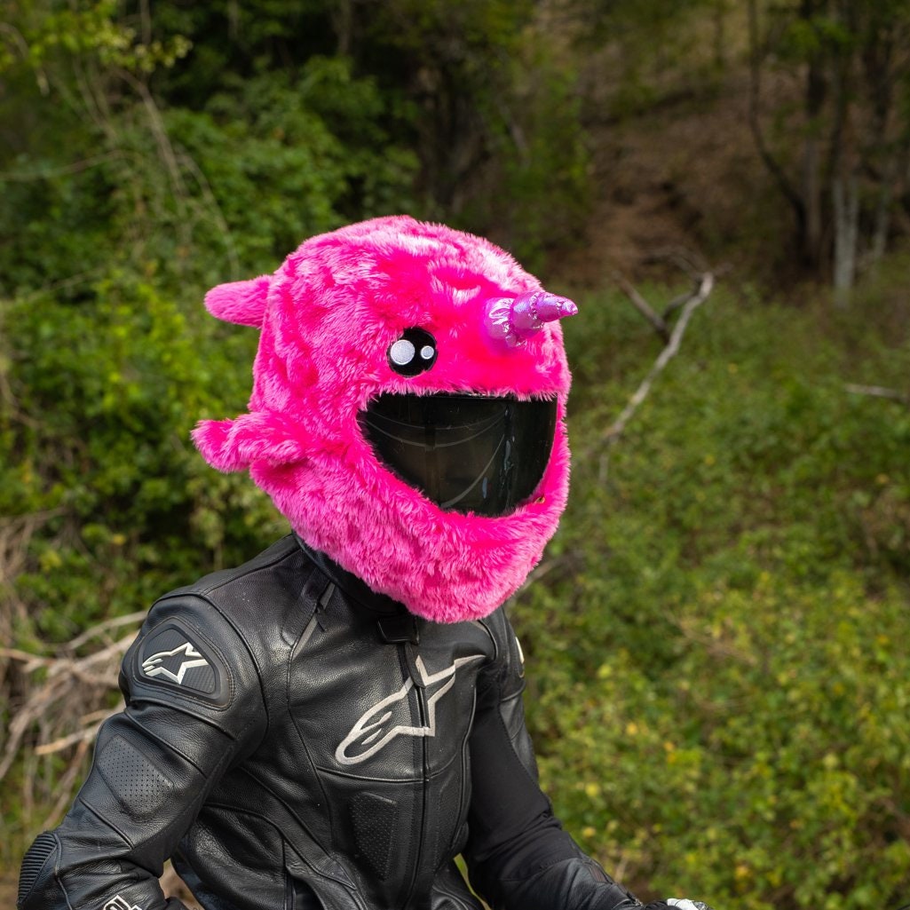 Pink Narwhal Motorcycle Helmet Cover Funny Helmet Cover Gift Etsy