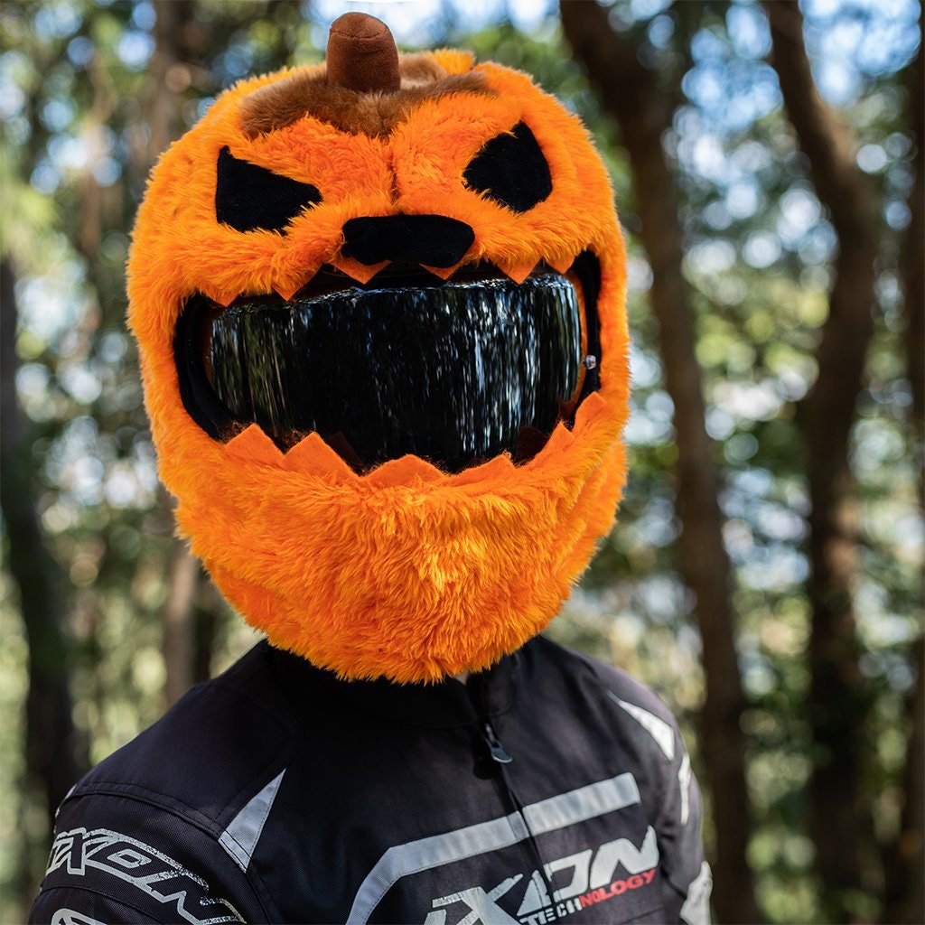 Evil Pumpkin Motorcycle Helmet Cover Funny Helmet Cover Gift | Etsy