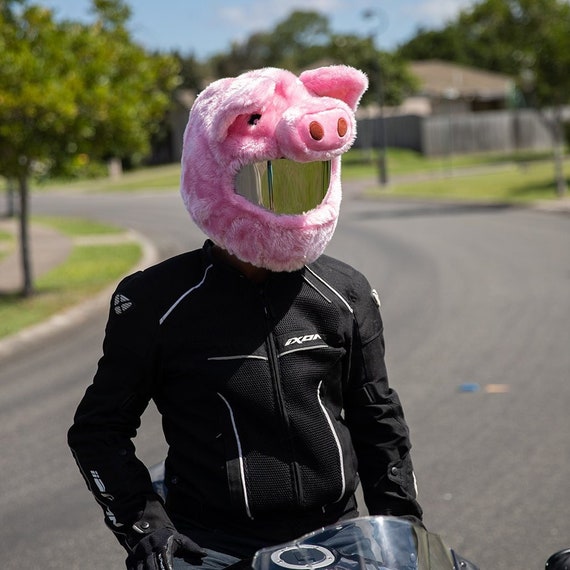 Housse de casque de moto Pig, Housse de casque drôle, Cadeau pour