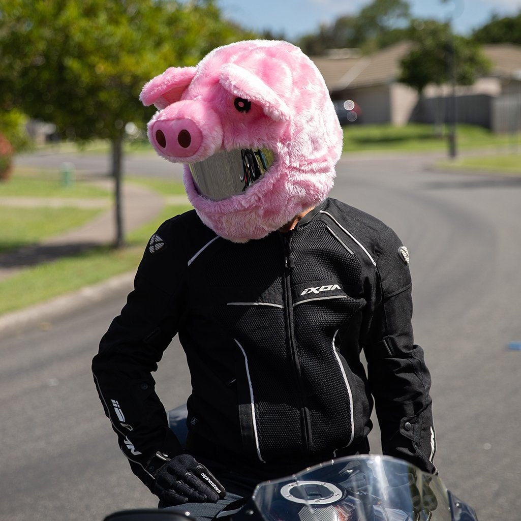 Housse de casque de moto Pig, Housse de casque drôle, Cadeau pour