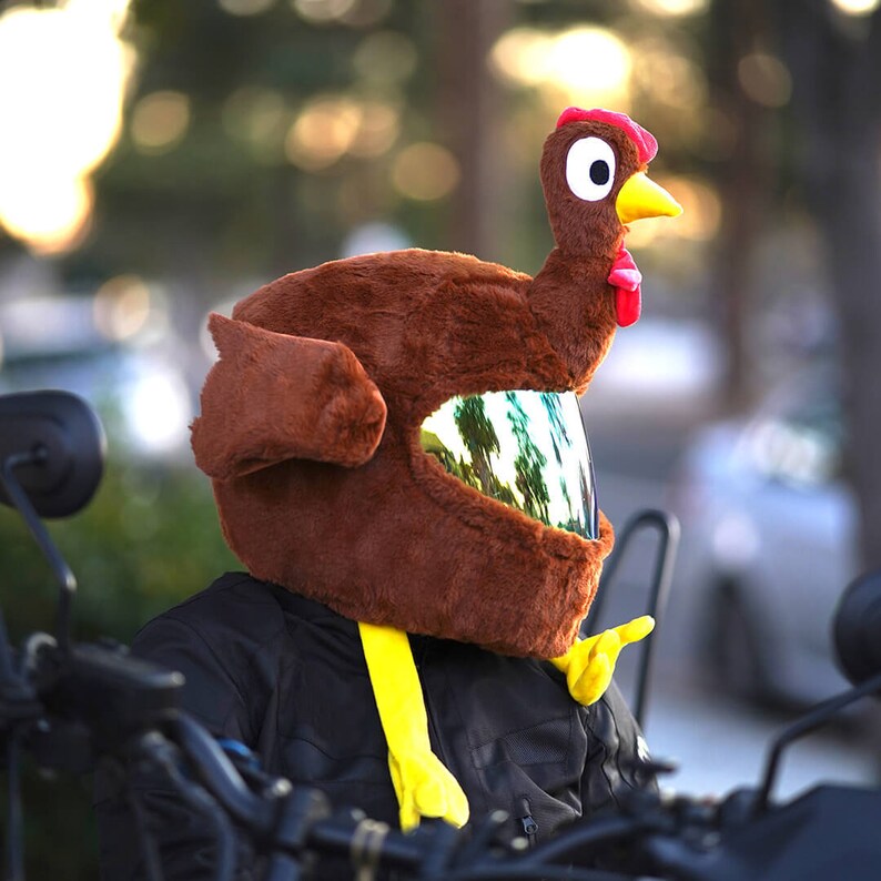 Motorcycle Helmet Cover Turkey Funny Helmet Cover Gift for Etsy