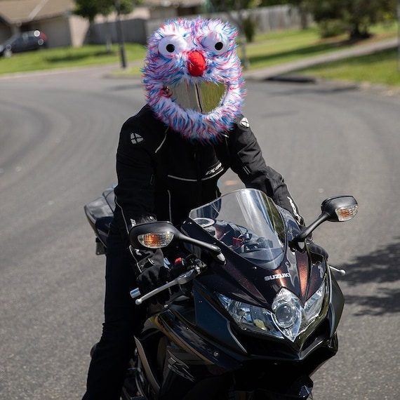 Motorcycle Helmet Cover Red White and Blue Funny Helmet Cover