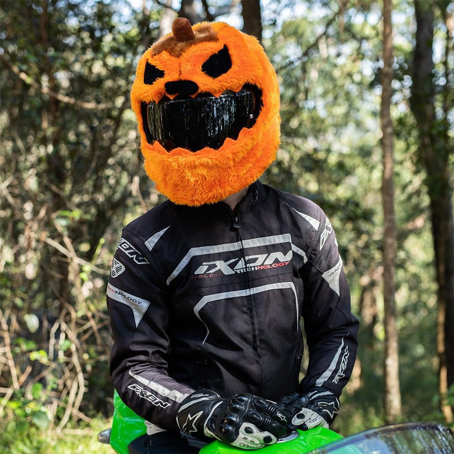 Evil Pumpkin Motorcycle Helmet Cover Funny Helmet Cover Gift - Etsy