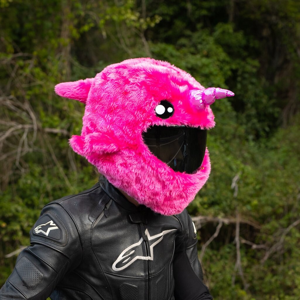 Pink Narwhal Motorcycle Helmet Cover Funny Helmet Cover Gift Etsy