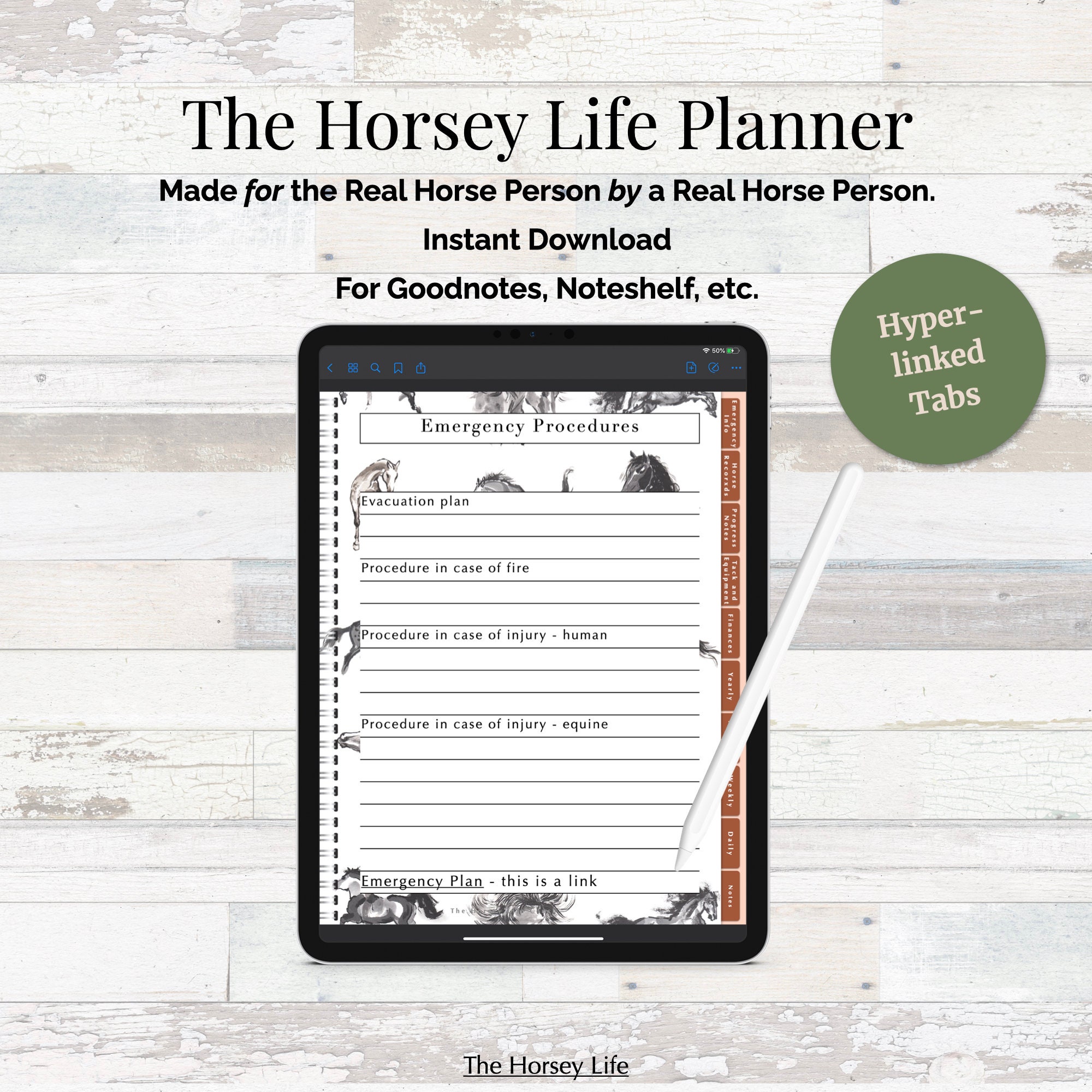 Digital Horse Record Horse Health Records Horse Training Etsy