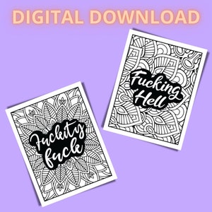 Ultimate F*CK Swear Word Coloring Pages! Adult Coloring Pages, Digital, Adult Coloring Page Printable, Coloring Page For Adult Printable