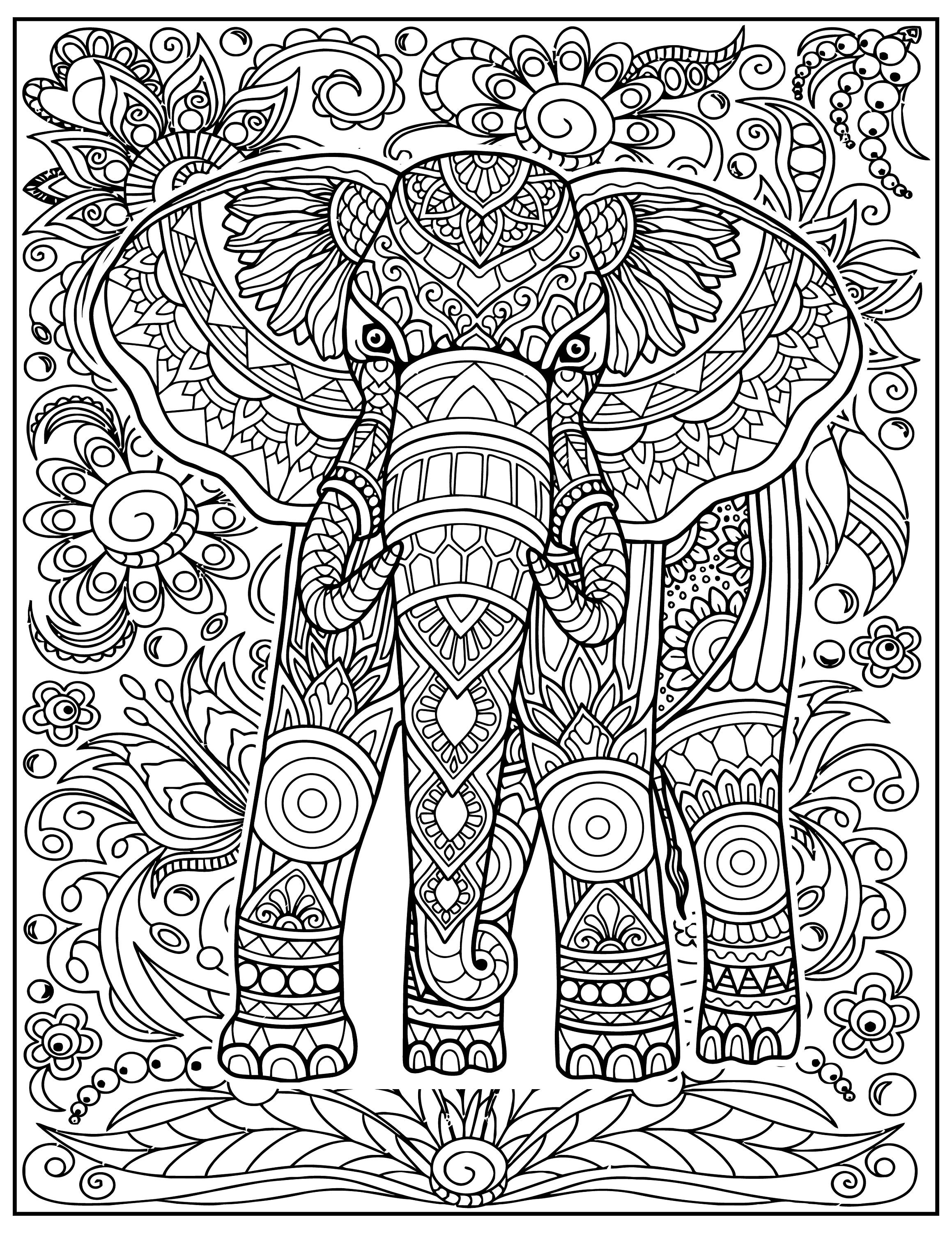Animal Mandala Coloring Pages, Adult Coloring Pages, Pages Printable ...