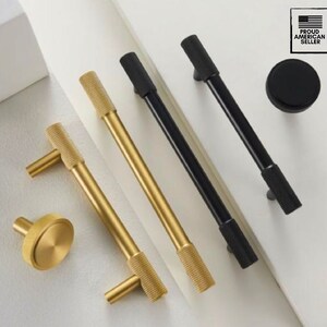 Premium Cabinet Hardware: Knurled Texture Drawer Knobs, Pulls, Handles, and Bars - Solid Brass, High Quality, Low Prices