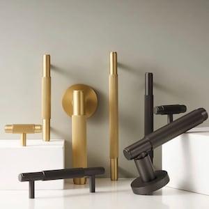 Modern Cozy Collection: High-Quality Solid Brass Cabinet Hardware and Drawer Knobs with Textured Finishes