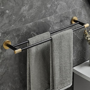 Modern Brass Towel Holders Transform Your Bathroom, Wall Mount Towel Hooks for Bathroom, Laundry, Balcony and Kitchen Decor