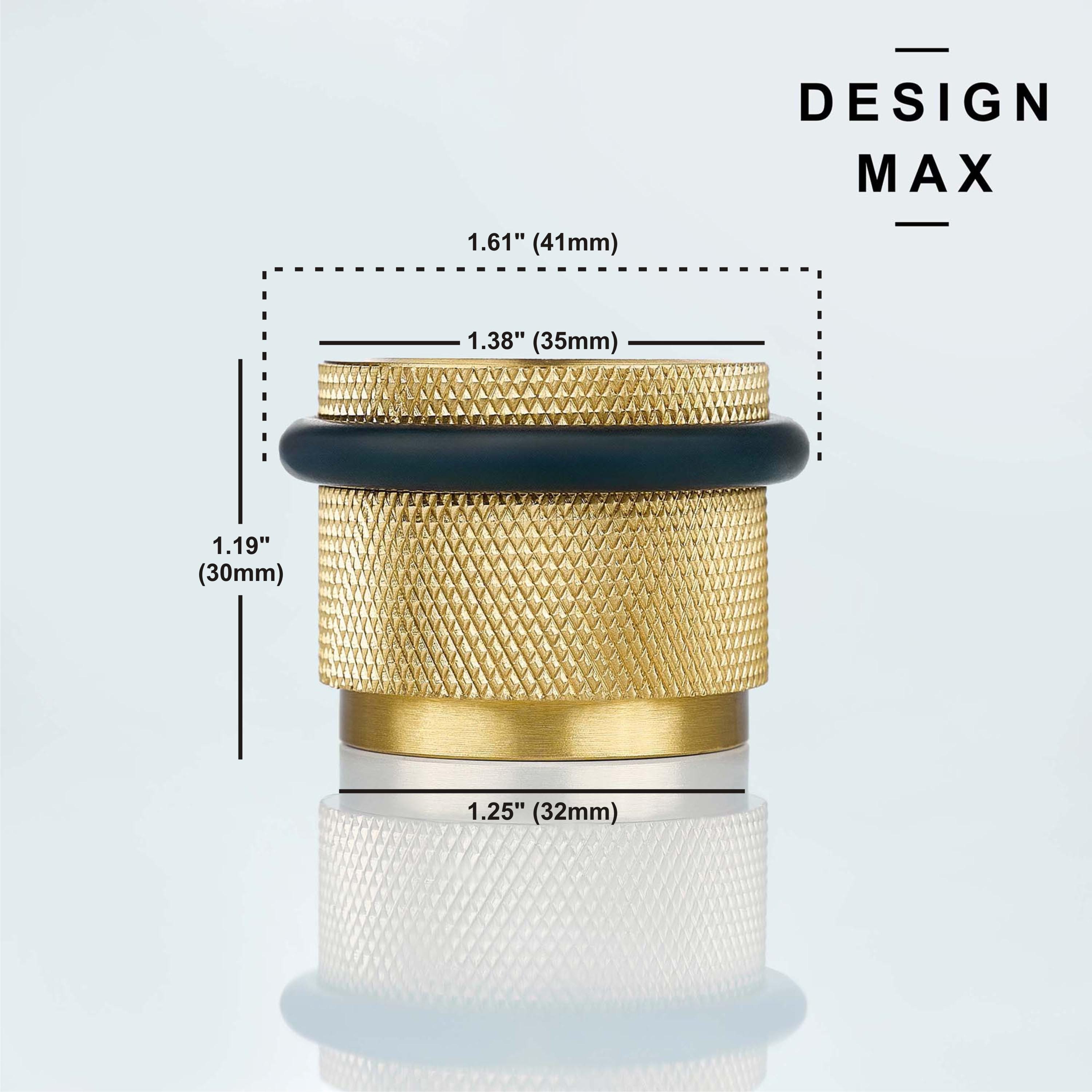 SOTECH Lot de 2 Butoirs de porte en acier STOPPER montage au sol ( 36 mm, hauteur 32 mm, décor chêne bois) Protection de butée - Bricolage
