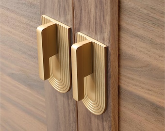 Moderne minimalistische messing kasthandgreep - gouden meubelknop