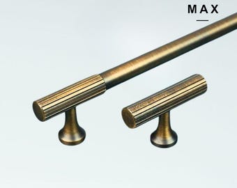 Maniglia per mobile in ottone anticato: maniglia per cassetto in ottone massiccio, ferramenta moderna
