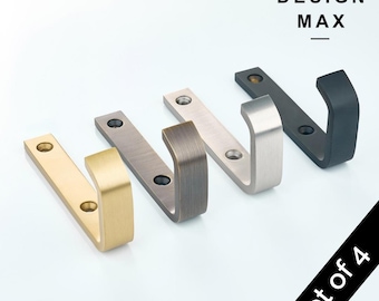 Matte Brass Mudroom Wall Hook: Solid Brass Coat Rack