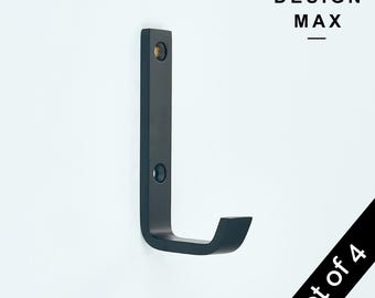 Matt Schwarz Messing Mudroom Wandhaken - Moderne Garderobe