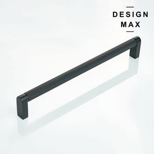 Puxador de armário em latão maciço preto fosco: ferragens modernas