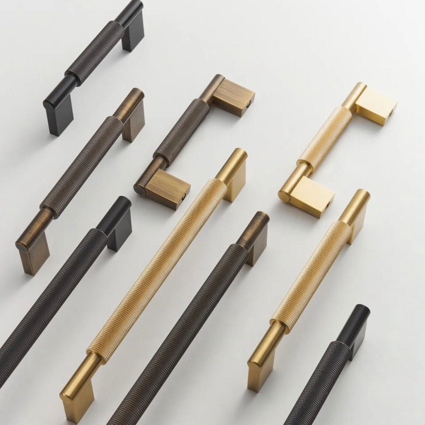 Matte Brass Cabinet Pulls: Modern Solid Brass Knobs